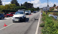 Cuatro heridos tras un choque frontal en Bergondo