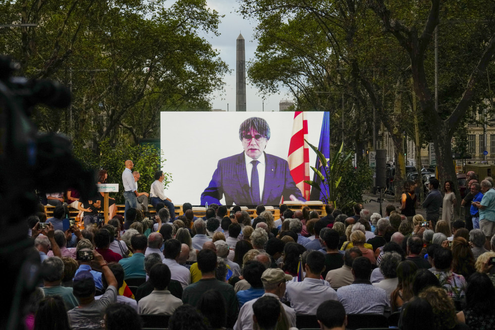 Puigemont interviene en un mitin @Enric Fontcuberta