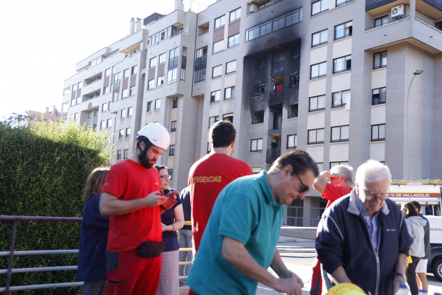 Ocho hospitalizados por la explosión en un edificio en Valladolid