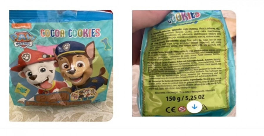 Retiran del mercado galletas de cacao La Patrulla Canina