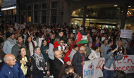 Cientos de personas se manifestaron en el Obelisco a favor de Palestina