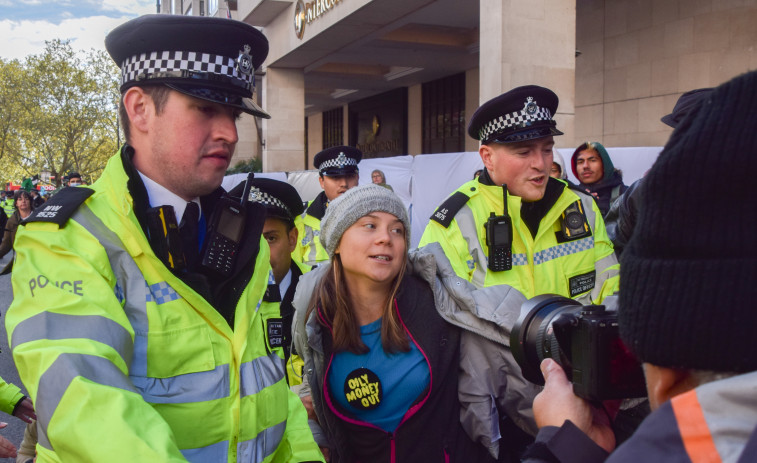 La Policía británica acusa a Greta Thunberg de un delito de desorden público