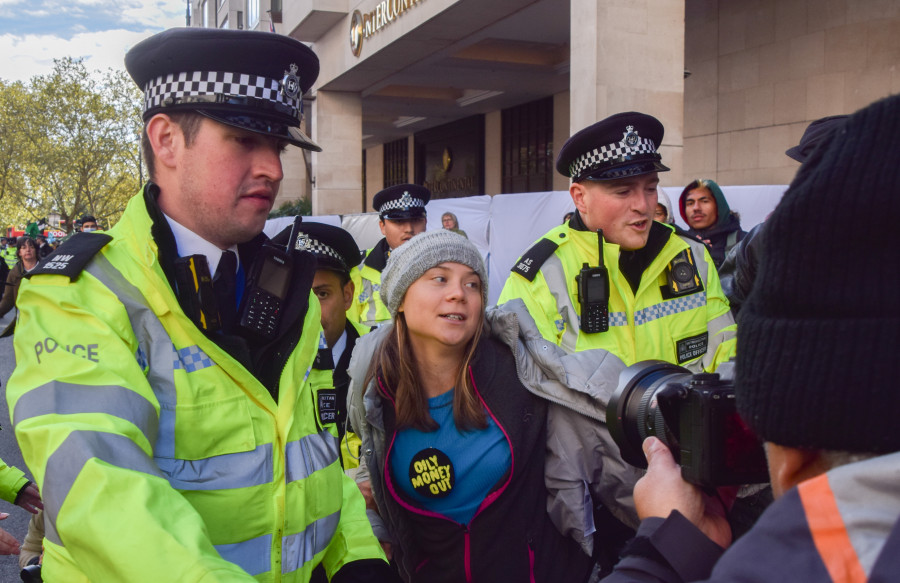 La Policía británica acusa a Greta Thunberg de un delito de desorden público