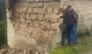 Las lluvias causan el derrumbe de parte de la capilla de San Roque de Boborás