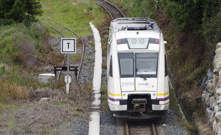 Descarrila un tren de pasajeros en Foz tras atropellar a dos caballos