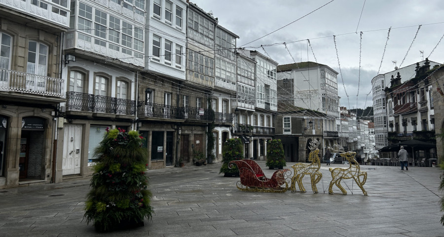 Betanzos enciende su alumbrado navideño con la escuela municipal de folclore