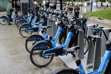 Bicicoruña en la plaza pontevedra