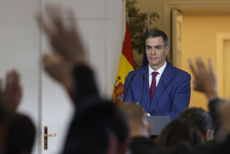 El presidente del gobierno, Pedro Sánchez, realiza declaraciones a la prensa tras la reunión Consejo de Ministros @ EFE