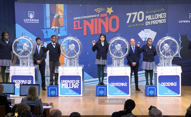 La lotería de El Niño deja en A Coruña y Bergondo parte del Tercer Premio y un pellizco del primero