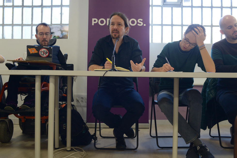 Echenique, Pablo Iglesias y Iñigo Errejón