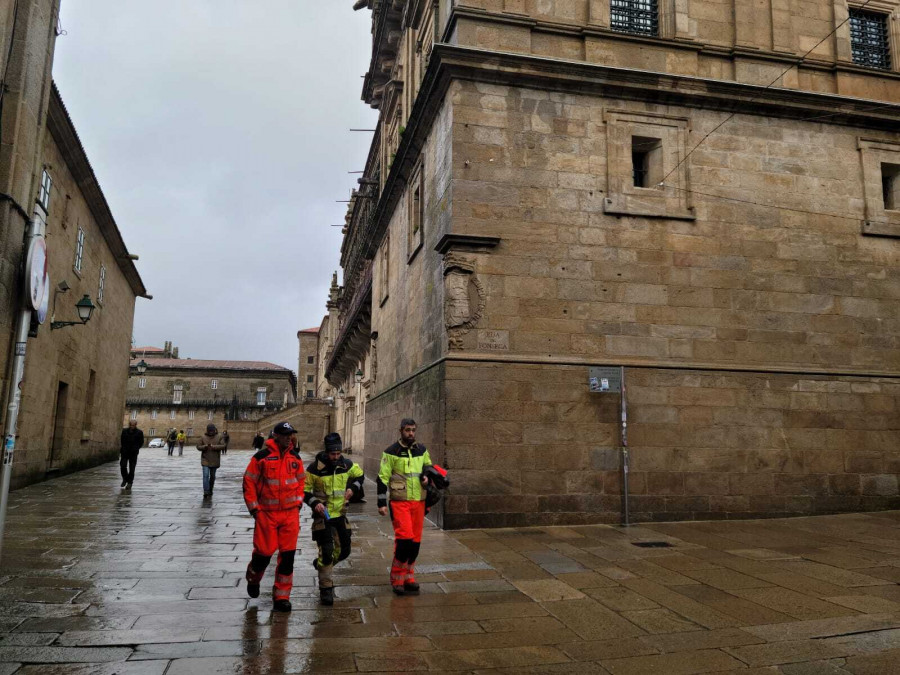 Los bomberos comarcales abandonan el Obradoiro para iniciar una nueva campaña de protestas