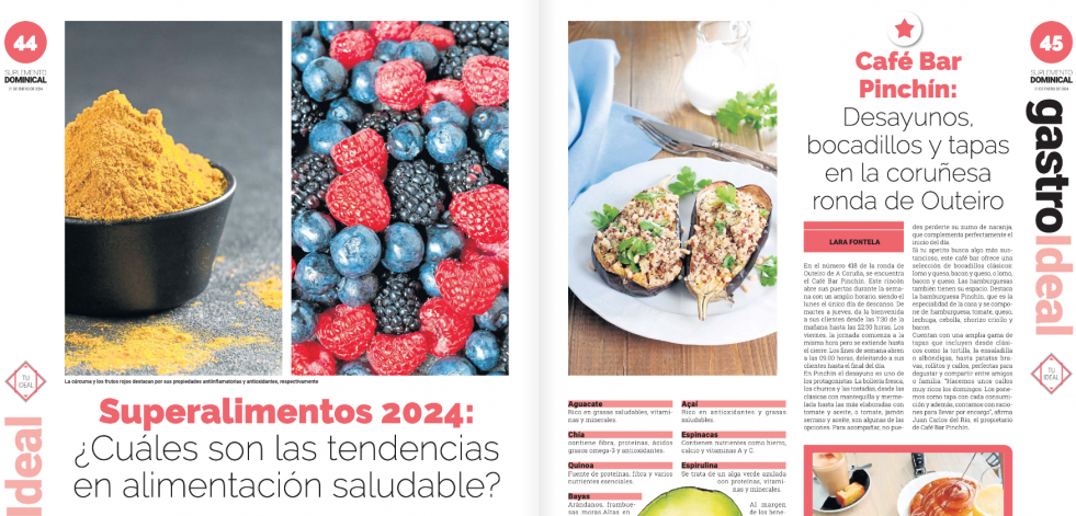 Superalimentos y bar Pinchín: consulta el especial GastroIdeal del fin de semana