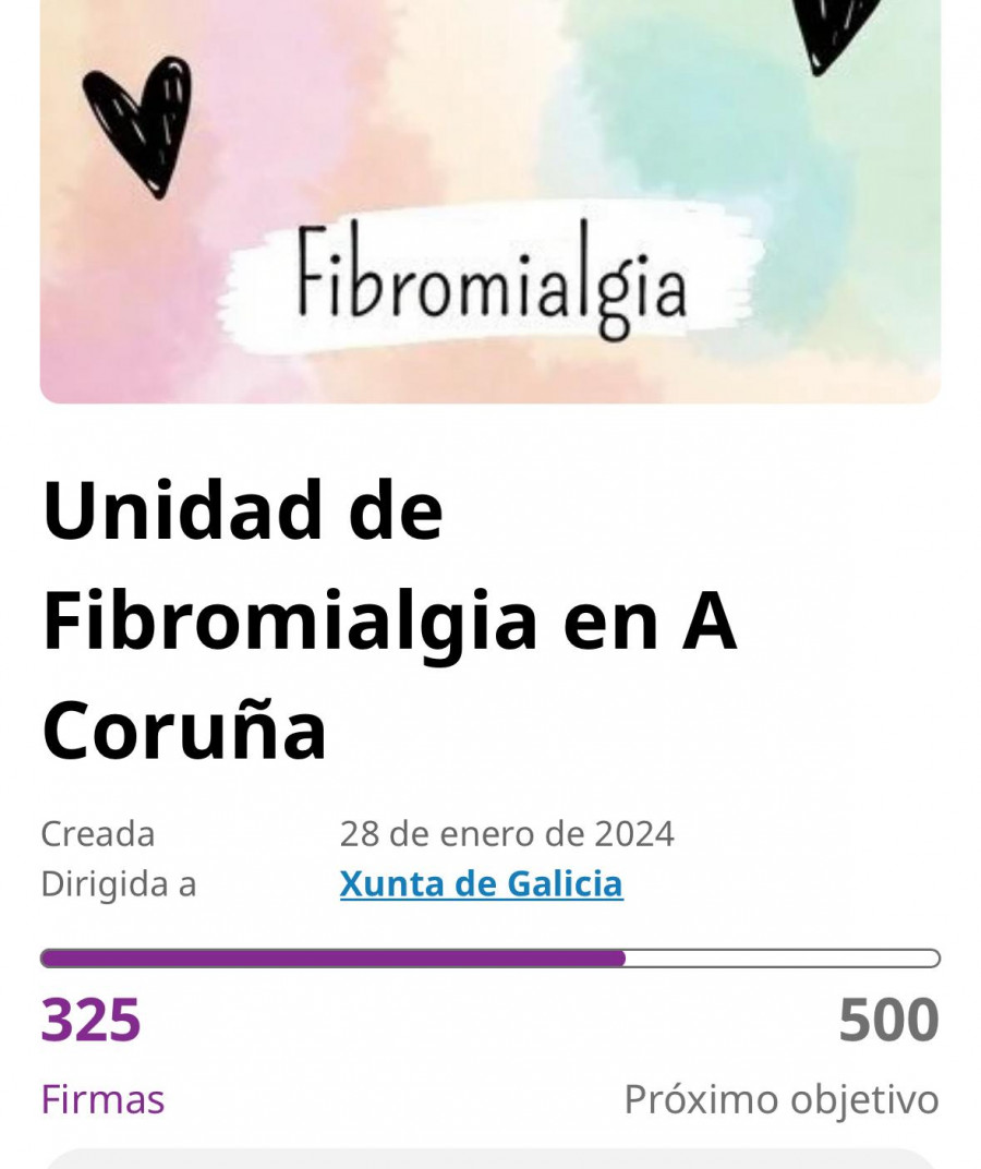 La apertura de una Unidad de Fibromialgia en A Coruña llega hasta change.org