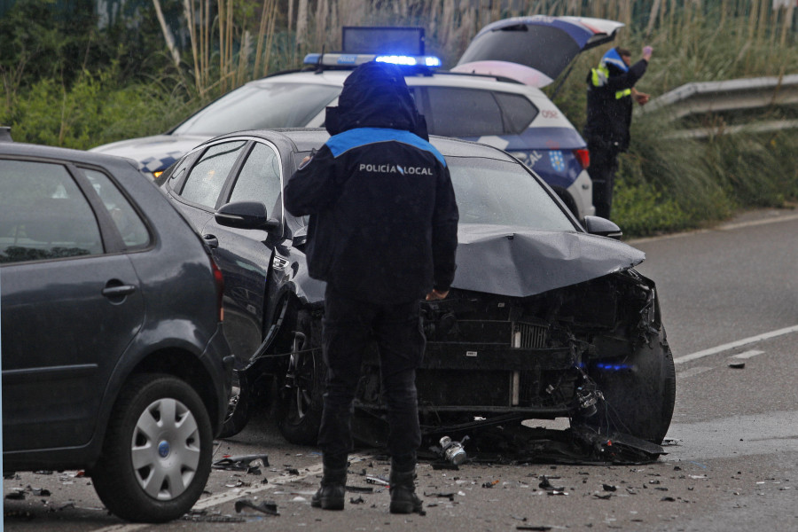 Heridas madre e hija en un choque en A Coruña