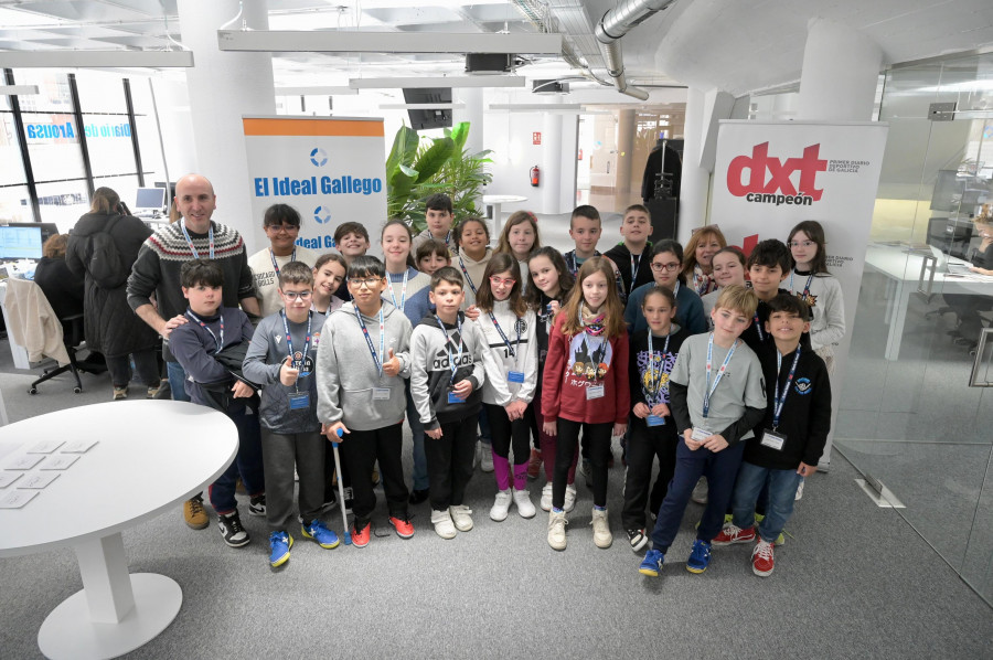 Os alumnos de 5ºA do CEIP Alborada visitamos a redacción de El Ideal Gallego