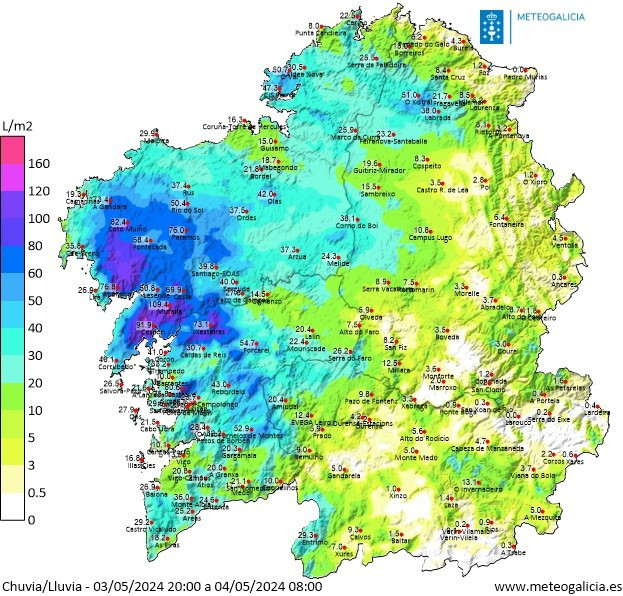 EuropaPress 5935493 lluvias acumuladas galicia ultimas horas 10473661