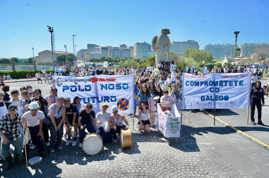 Únicamente cuatro de cada cien coruñeses hablan solo en gallego