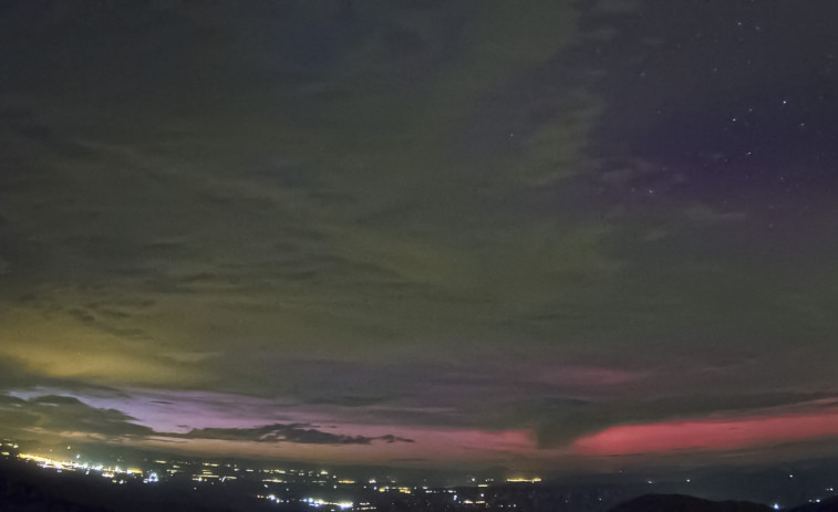 Galicia registra un inusual fenómeno de auroras boreales en la noche del viernes