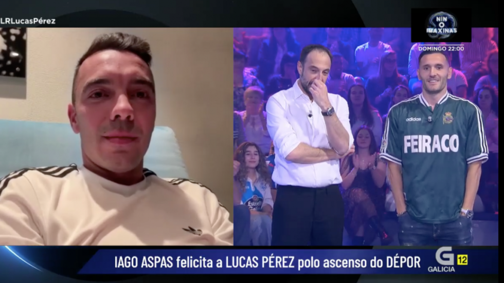 Lucas Perez y Iago Aspas en Land Rober TVG