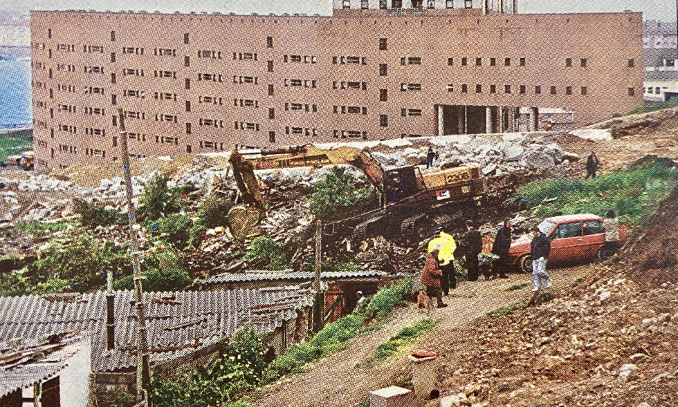 Derribo de chabolas en Labañou en 1999