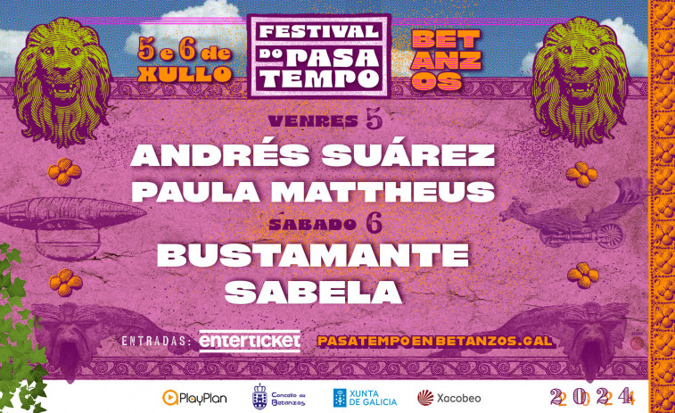 Bustamante, Andrés Suárez, Sabela y Paula Mattheus, los conciertos del Festival do Pasatempo de Betanzos