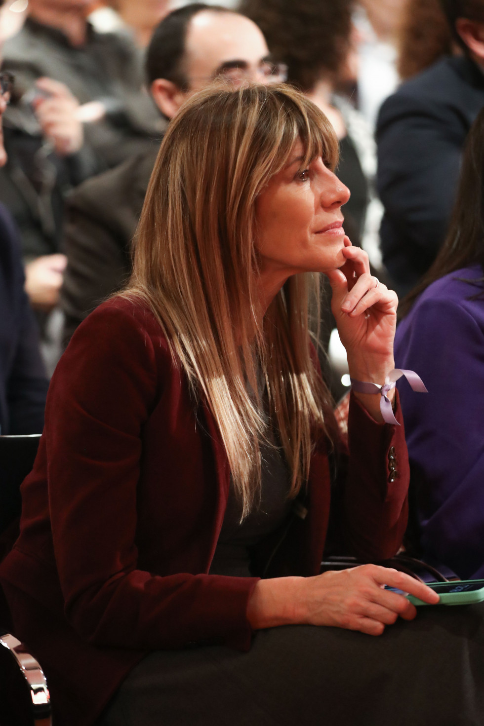 MADRID, 08/03/2024.- Begoña Gómez, esposa del presidente del Gobierno, asiste a un evento celebrado para celebrar el Día Internacional de la Mujer, en el que el Instituto Cervantes recibe los legad