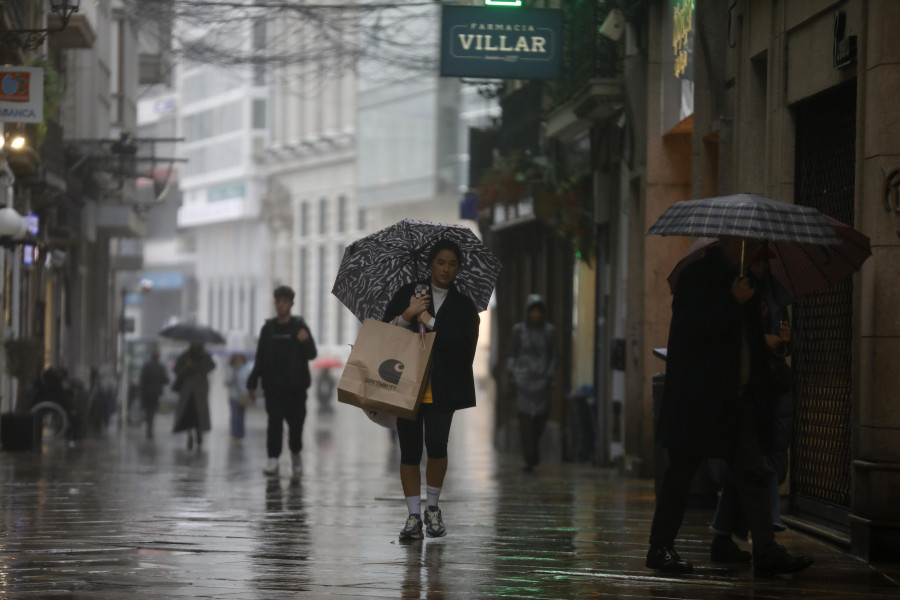 Las ventas en el comercio de A Coruña se ‘congelan’ por el mal tiempo