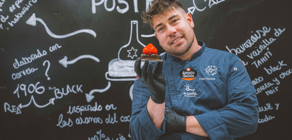 Habaziro venderá en sus tiendas de A Coruña el pastel creado para el quinto aniversario del Museo de Estrella Galicia