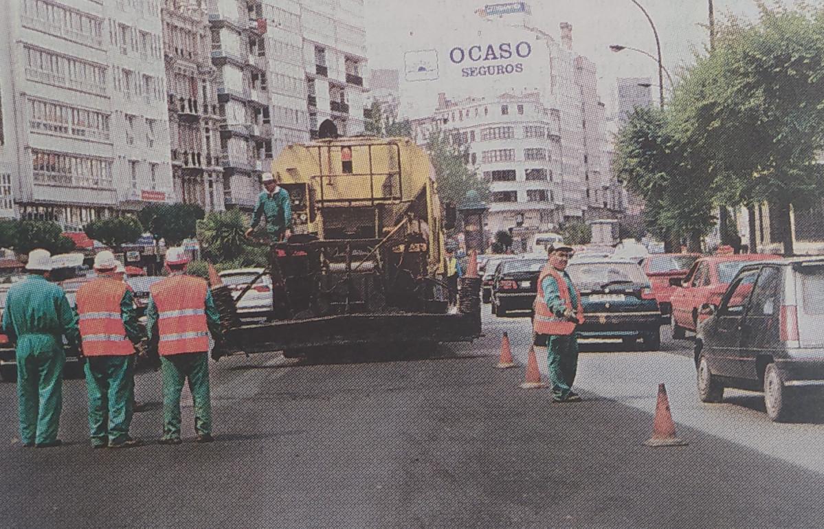 Obras en Linares rivas 1999