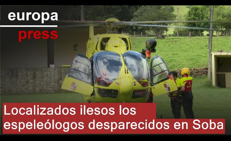 Localizados ilesos en la cueva los espeleólogos desparecidos en Soba