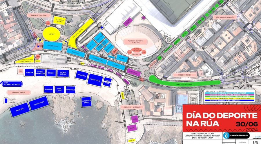 Día do Deporte na Rúa en A Coruña: el mapa para no perderse nada