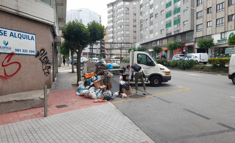 El porcentaje de recogida de basura en A Coruña cae al 10% en algunos barrios