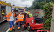 Heridas dos personas en un accidente de tráfico en Sada