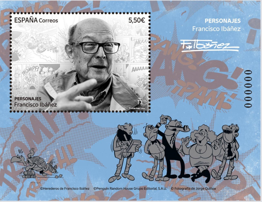 Correos homenajea a Ibáñez y dedica el primer criptosello a Mortadelo