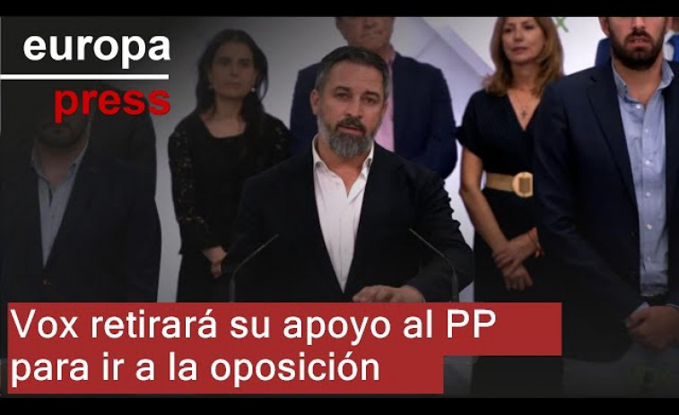 Vox acuerda salir de todos sus gobiernos autonómicos de coalición con el PP