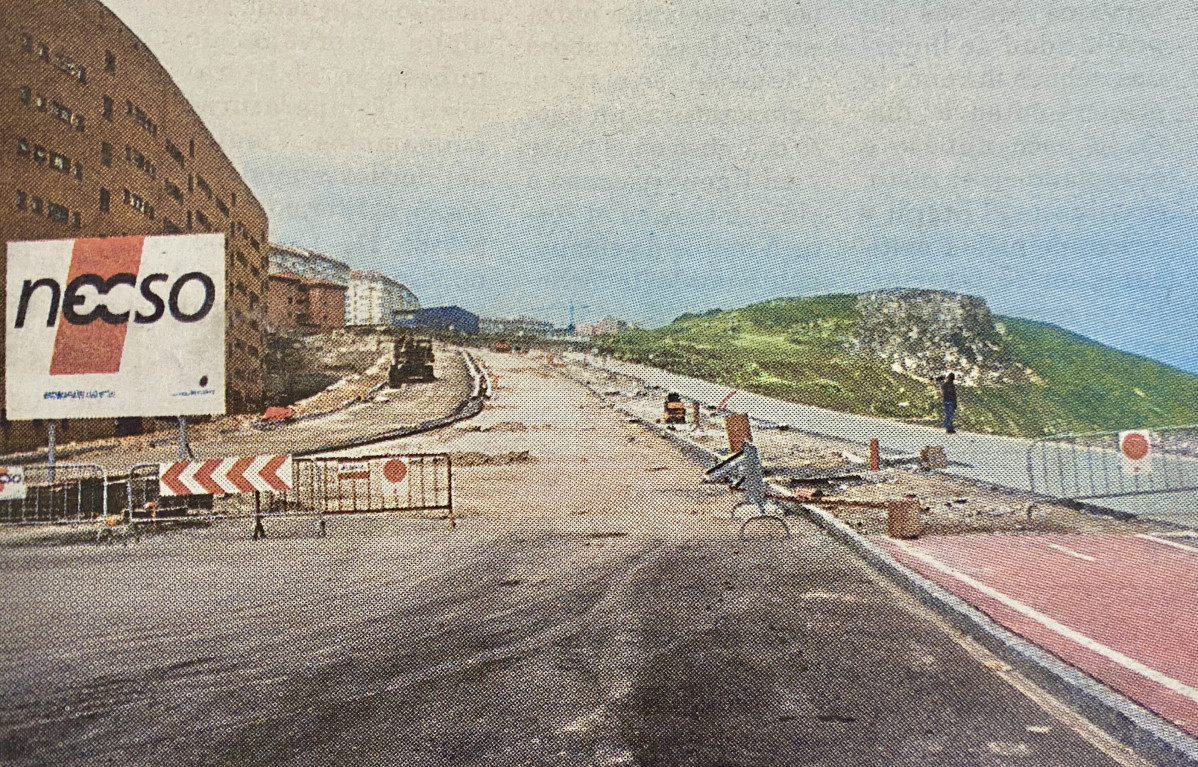 Obras del Paseo Marítimo entre Labañou y Los Rosales en 1999