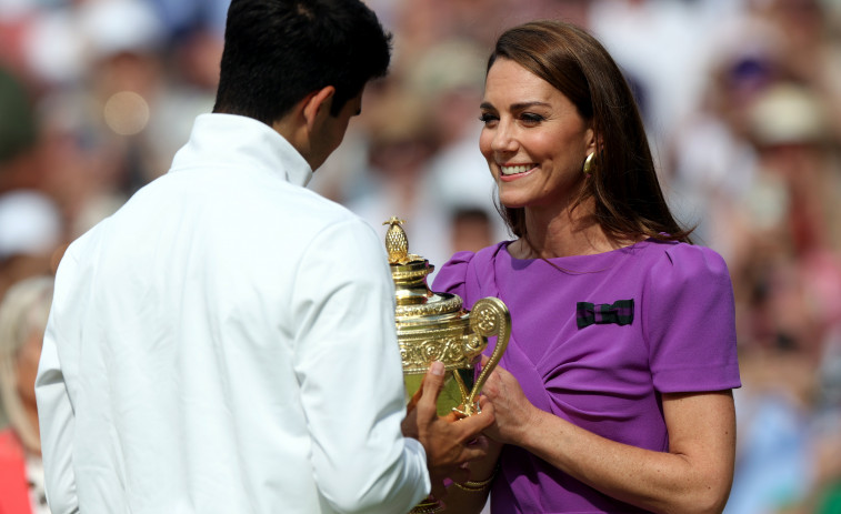 Kate Middleton sale de su retiro para entregarse al tenis de Alcaraz