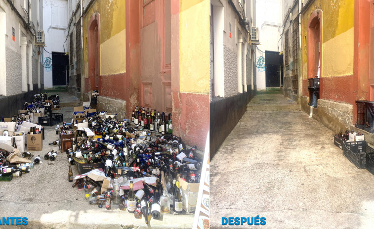 El botellero del callejón de Oliva, en A Coruña, ya es historia