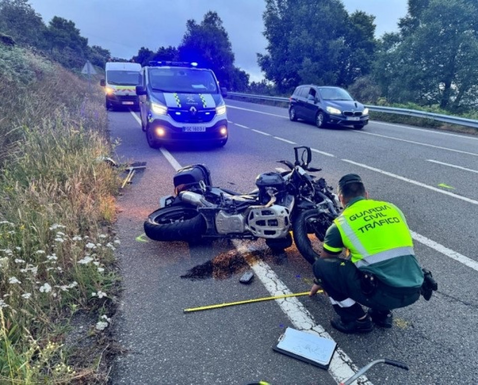 Accidente motorista de Beariz