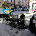 Contenedor incendiado en A Coruña @ Patricia G. Fraga