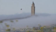 La niebla cubre A Coruña para terminar el día más caluroso del año