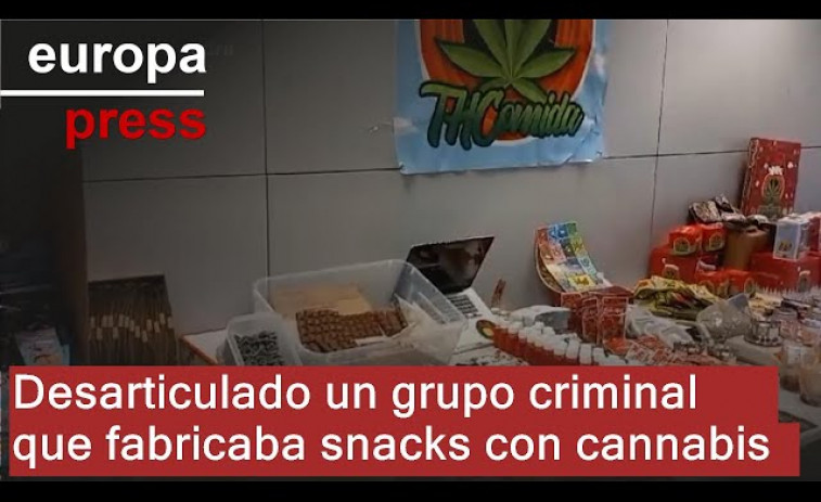 Desarticulado un grupo criminal que fabricaba y vendía snacks y golosinas con cannabis