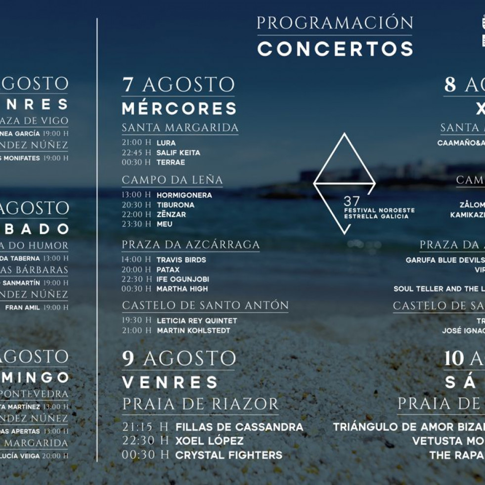 El Festival Noroeste de A Coruña revela sus horarios definitivos