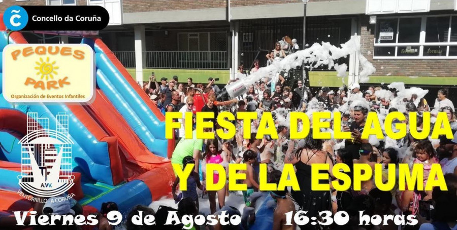 O Ventorrillo celebra su fiesta del agua y de la espuma