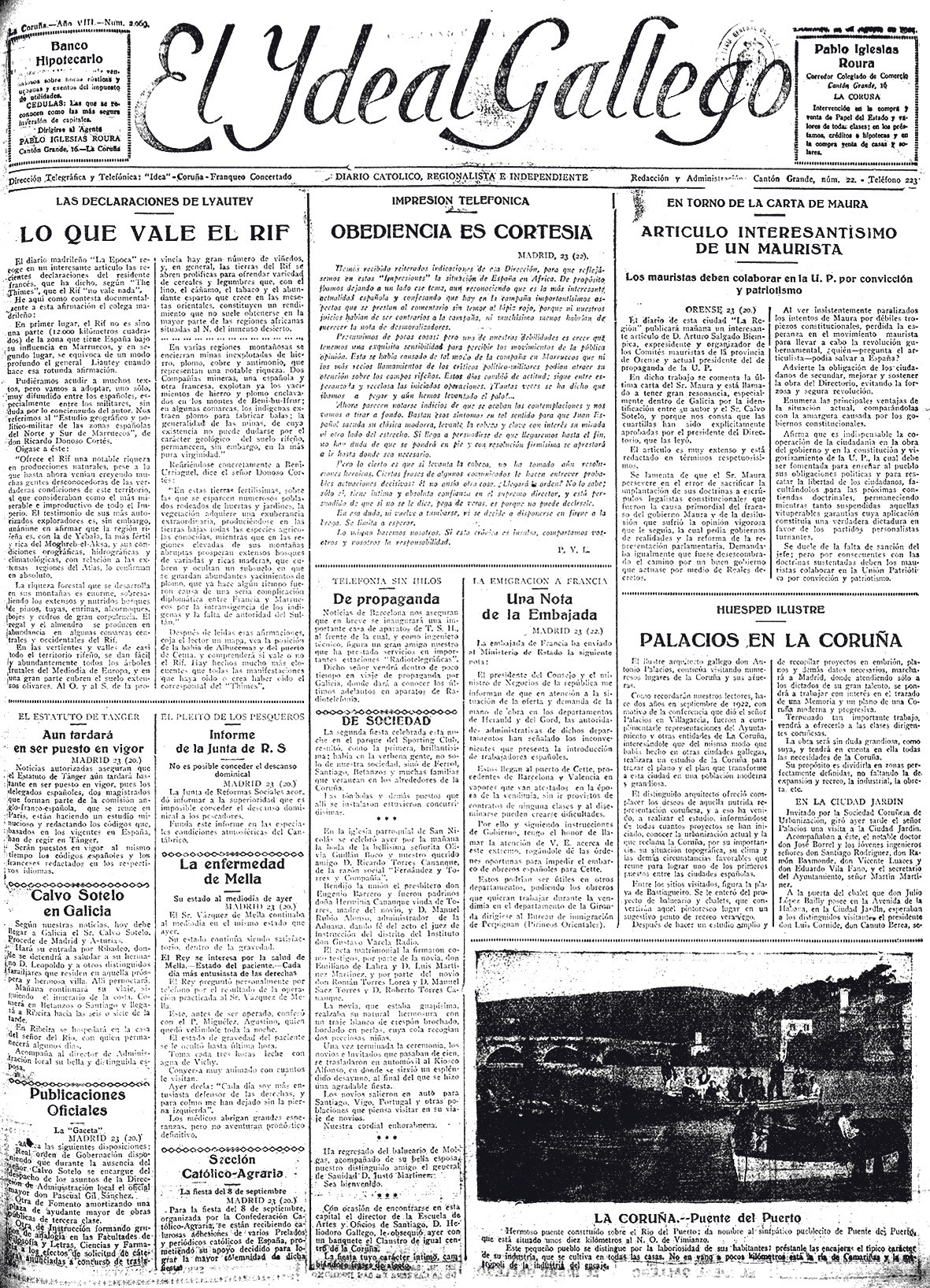 Portada 19 agosto 1924