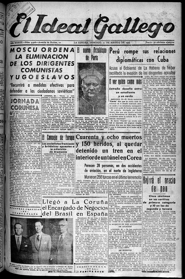 Portada 21 agosto 1949