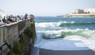 Mareas vivas en la playa del Orzán