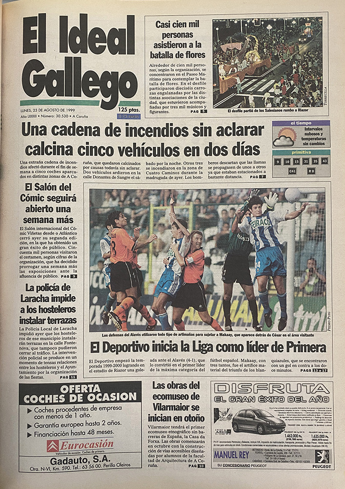 Portada 23 agosto 1999