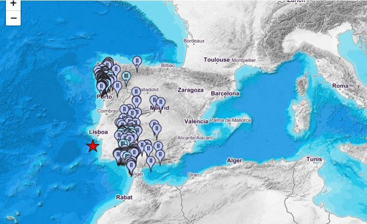 Galicia siente los efectos de un terremoto de magnitud 5,5 registrado al sur de Portugal