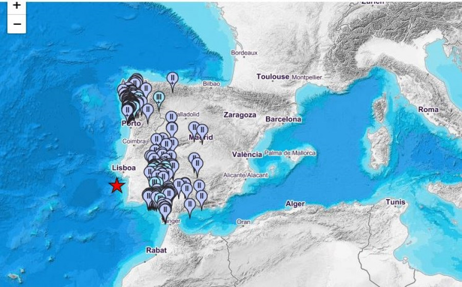 Galicia siente los efectos de un terremoto de magnitud 5,5 registrado al sur de Portugal